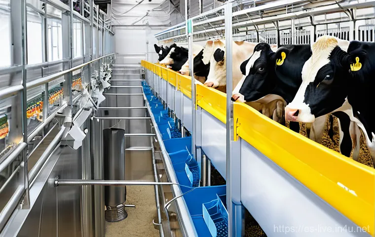 축산업 최신 기술 트렌드 - **Prompt:** A modern cattle farmer, a woman in her late 30s with a kind expression and practical far...