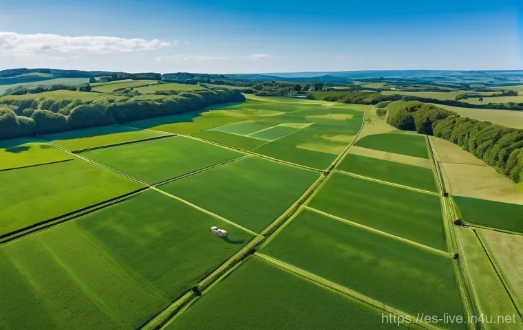 축산업 최신 기술 트렌드 - **Prompt:** Inside a high-tech agricultural facility, a futuristic automated feeding system is activ...