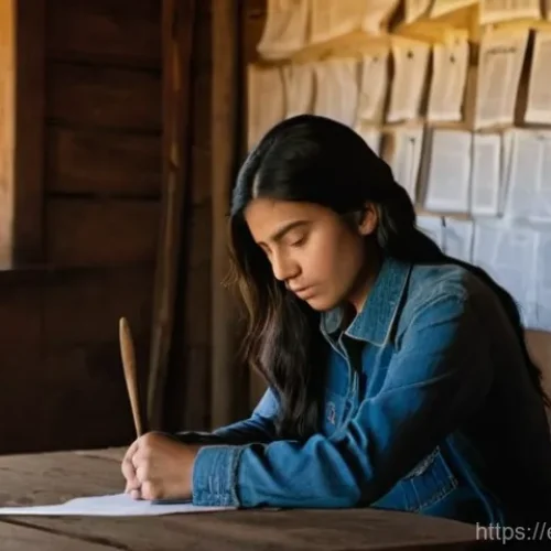 Home 29 축산업 자격증 실패 사례 극복기 - **Prompt:** A young female rancher, with a determined yet slightly downcast expression, is seated at...
