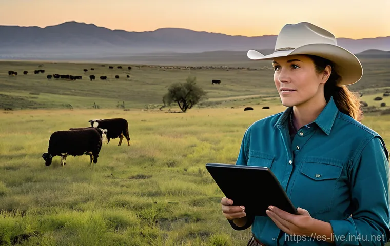 축산업 자격증 실패 사례 극복기 - **Prompt:** A focused female rancher, dressed in clean, practical farm overalls over a long-sleeved ...