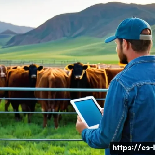 Home 27 축산업 자격증 활용 업종 확장 - **Sustainable Technology and Modern Ranching:**
A serene, wide-angle shot of a cutting-edge, sus...